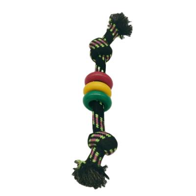 China Viable Wholesale Pet Cane Manufacturer Cotton Rope Toy Rubber Dog Chew Rope Toy for sale