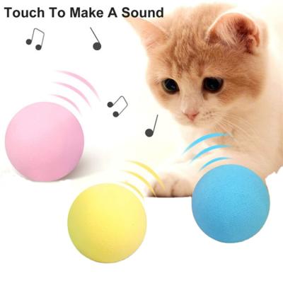 China Wholesale Custom EVA Smart Interactive Sound Toy Maker Cat Pet Stocked Voice Ball for sale