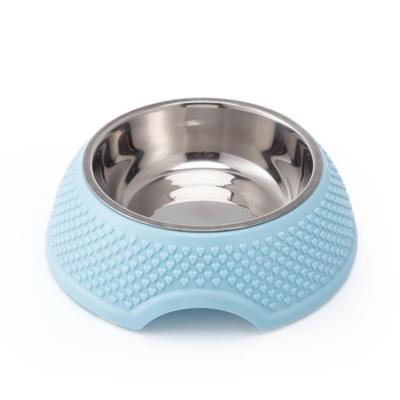 China Sustainable Manufacturing Wholesale Eco-Friendly Double Wall Stainless Steel Pet Bowl Feeder for sale