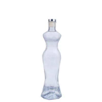 China Liquor woman body curve glass bottle can be used for brandy, liquor, vodka special glass bottle for sale