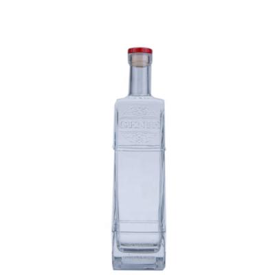 China Custom Whiskey Vodka Bottle 1000ml Special Shape Glass Bottle Vodka for sale