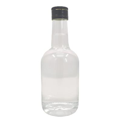 China Custom clear liquor factory supplier vodka glass bottle glass bottle with screw cap for sale