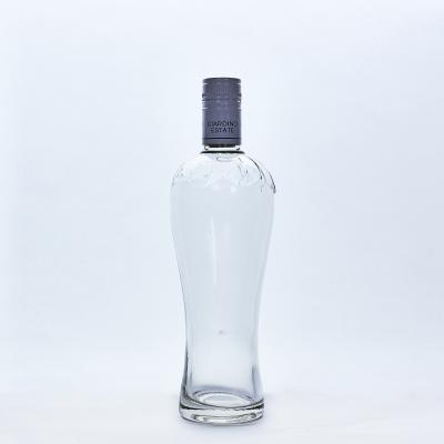 China Wholesale Custom Beverage Wine Glass Bottle 500ml Whiskey Vodka Glass Bottle for sale