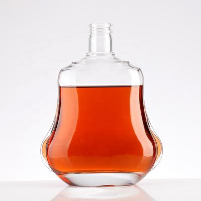 China Chinese liquor supplier 700ml xo brandy single glass shape bottle with lid for sale