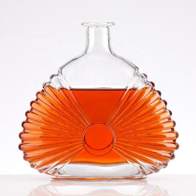 China Hot sale 750ml empty wine bottle Remy Martin whiskey xo liquor glass bottle empty brandy for sale