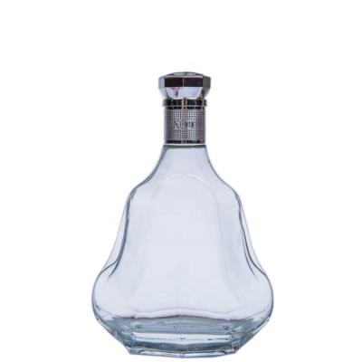 China Liquor can be customized xo wide glass brandy bottle from top narrow bottom for sale