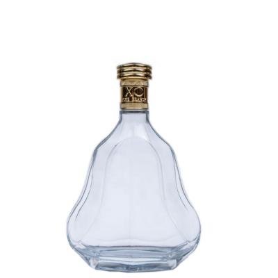 China Liquor Large Capacity Top Size Flat Brandy Empty Glass Wine Bottle for sale