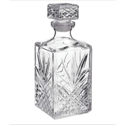 China Exquisite personal care with starburst details suitable for whiskey, bourbon, scotch and whiskey liquor rectangle of bottle for sale