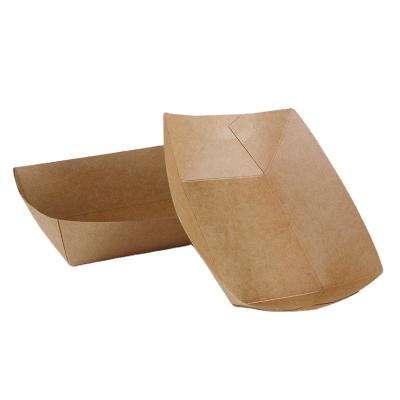 China 18 oz 550 ml Disposable Disposable Food Paper Boat Chips Tray for sale