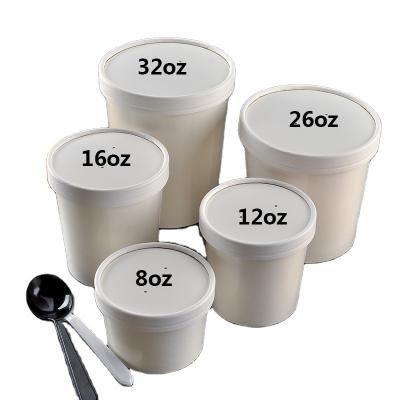 중국 Disposable 12oz 350ml White Paper Soup Hot Tub Take Out Salad Bowl 판매용