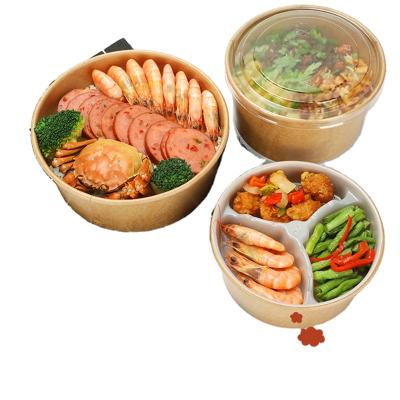 China 1100ml Disposable Hot Disposable Soup Paper Bowl Wrapping Paper Salad Bowl Disposable Paper Bowls for sale