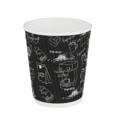 China Disposable 16 Oz 450 Ml Packaging Paper Disposable Insulated Coffee Cup Drinking for sale