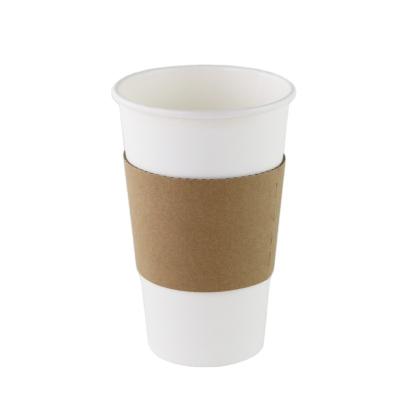 China 90mm Disposable Catering Coffee To Go Cup Fan With Sleeves Paper Hot Drink, Tea Food And Beverage Single Wall Packaging Packaging en venta