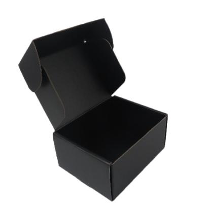 China Recycled Materials Logo Printed Fancy Black Kraft Custom Luxury Paper Box Packaging for sale