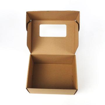 China Recycled Materials Custom Handmade Brown Carving Soap Watch Packaging Kraft Paper Box With Window for sale