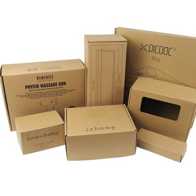 China Recycled Materials Printed Folding Customize Color Clothing Kraft Paper Shipping Boxes Packing Shipping Boxes Custom Logo for sale