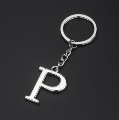 China Custom letter keychains metal letter p keychains letters mini popit key chain for sale