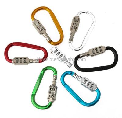 China Security & Carabiner Protective Zinc Alloy Combination Lock for sale