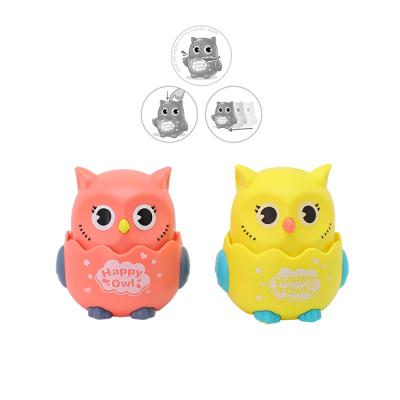 China Children Play Toy Indoor Activity Plastic Car Funny Small Owl Press And Go Cartoon Toys Wholesale for sale