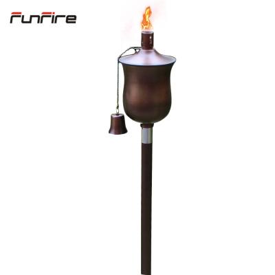 China 2019 Wholesale LANDSCAPE New Decoration Copper Fires Rustic Outdoor Patio Garden Torch for sale