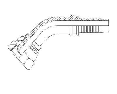 China hose fittings,hose connector,pipe fittings,45° for sale