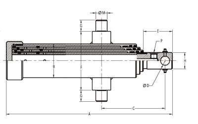 China 7 TON series 1 3/4 ”，2 3/8“ 3“ section Telescopic Hydraulic Cylinder for sale