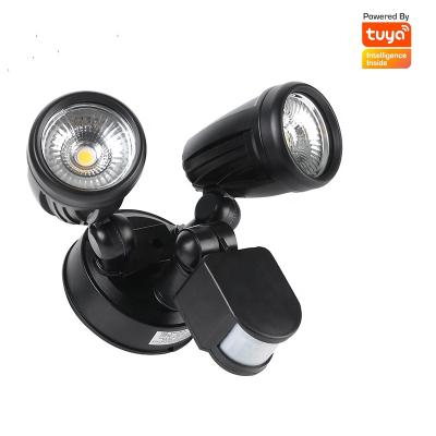 China Residential Hot Outdoor PIR Motion Sensor Security Cct Dimmable Wifi Smart Vendor Spotlights for sale