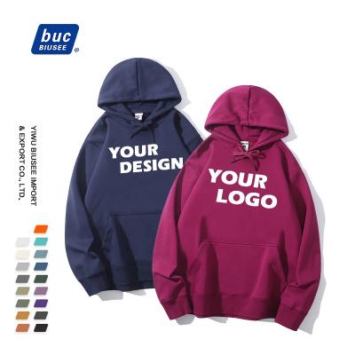 China Hot Custom Fuzzy Thick Hoodies Men Embroidered Logo Anti-Wrinkle Gym Pullover Oversized Sweatshirt Custom Hoodies for sale