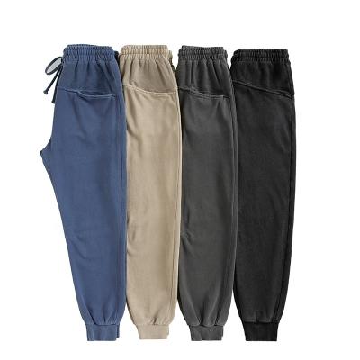 China Custom Viable Cotton Track Panties Plus Size Mens Jogger Pants Solid Tapered Pants Mens Gym Sweatpants for sale