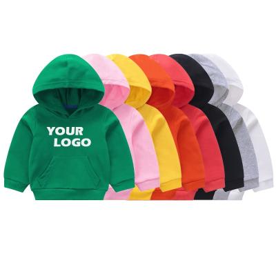 China Custom Printed100%cotton Kids Hoodies Solid Color Anti-Shrink High Quality Kids Sweatshirt for sale