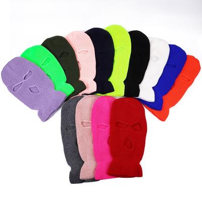 China Beanie Hats Custom Mens 3 New Winter Custom Made Winter Warm Hole Balaclava Ski Hat COMMON Hats for sale