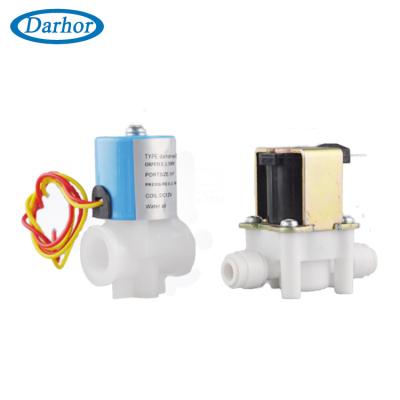 China 12V 24V DC Connection Drinking Water Solenoid Valve General Push Fit RO Machine Valve for sale