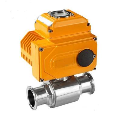 China DHBV General Series Sanitary Tri Flange Connection Stainless Steel Electric Ball Valve for sale