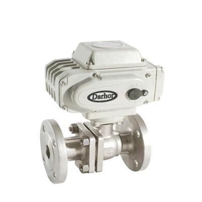 China 220V 1.6 Mpa General Flange Connection Ball Valve With Electric Actuator for sale