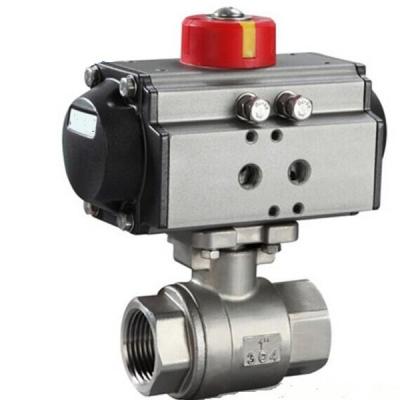 China Float ball core general structure DN25 1 inch stainless steel pneumatic ball valve for sale