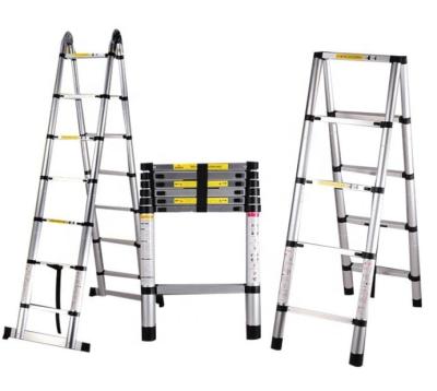 China Folding Ladders Good Price High Quality Aluminum Folding Single Straight Telescopic Extension Step Ladder for sale