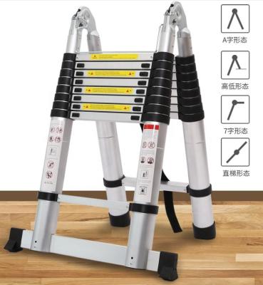 China Folding ladders double side multifunctional hinged extension ladder with hinge telescopic ladder for sale