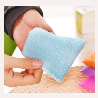 China Stocked Soft Sponge Scrubbing Pads Dish Bowl Kitchen Cleaning Scrub Scrubber Pad for sale