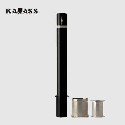 China High End Carbon Steel Oval Removable Lockable Bollard For Car Parking for sale