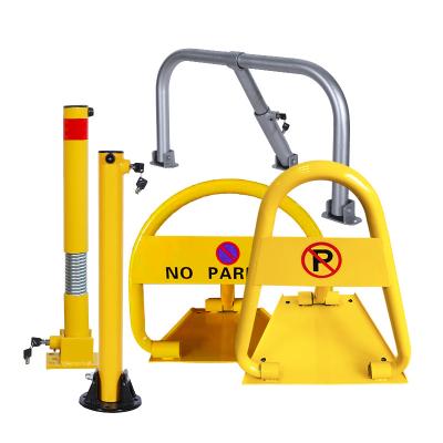 China Heavy Duty Yellow Stainless Steel Coated Hand Manual Foldable Carbon Steel Powder Car Parking Space Personal Trainer for sale