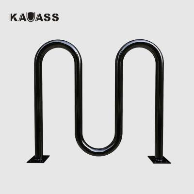 China Galvanized Steel Powder Coating Steel 5 Type Bike Rack Parking Circle Wave Style U Rack for sale