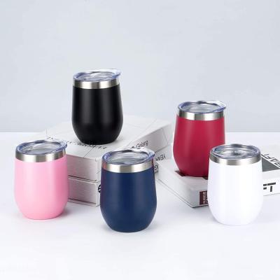 China Sustainable Stainless Steel Tumblers Mugs 12 Ounce Insulated Tumbler Cup Double Wall Insulated Cup With Lids for sale