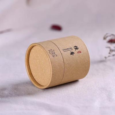 China Other Unique Small Food Grade Recycle Brown Craft Paper Tea Tube Packaging Box for sale