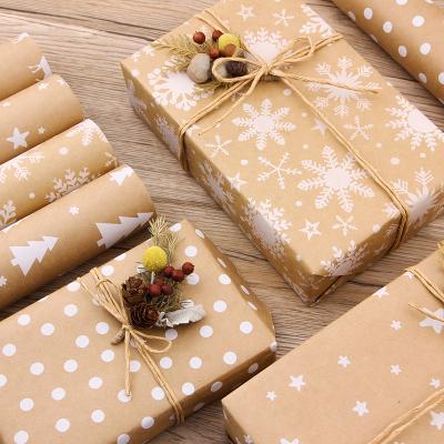 China Winter Moisture-proof Wholesale Custom Paper Cold Christmas Gift Wrapping Paper Wrapping Paper for sale