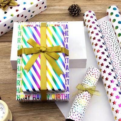 China Moisture-proof Colorful Bronzing Paper Envelope Packaging Custom Gift Wrapping Paper Birthday Box Wrapping Gift Paper for sale