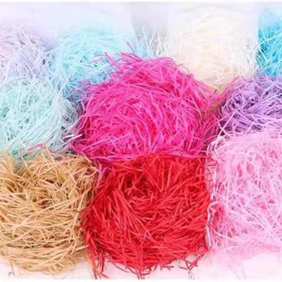 China New Product 100g 50g 30g Disposable Colorful Ply Shredded Tissue Paper For Birthday Christmas Gift Decoration for sale