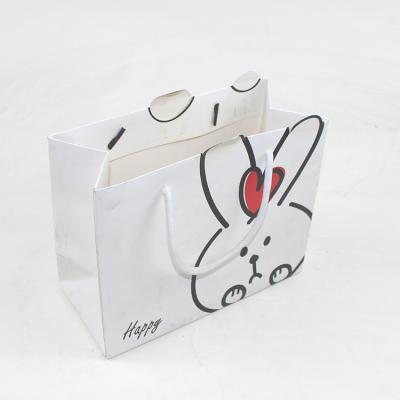 China Cute Printing Recyclable Cartoon Gift Bag Gift Wrapping Paper Bag Portable Hard Paper Bag for sale