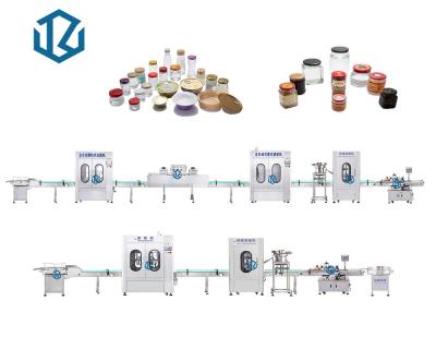 China Automatische Glasflaschen-füllende Linie für Erdnussbutter-Honey Bird ' s-Nest-Sirup-Marmelade zu verkaufen