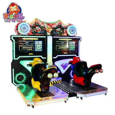 中国 electric video games racing game machine simulating car arcade racing tandem motorcycle 237*200*215cm 販売のため