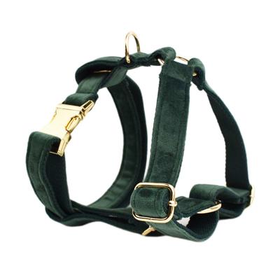 China Personalized High Quality Customized Designer Adjustable Tough Lightweight Reversible Personalized Sublimation Gold Dog Harness for sale